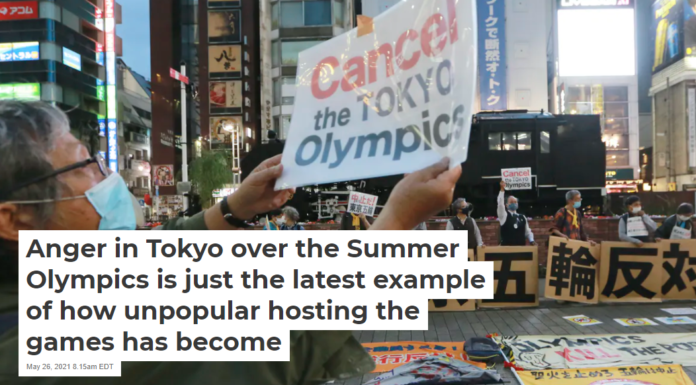 Anger in Tokyo over the Summer Olympics is just the latest example of how unpopular hosting the games has become