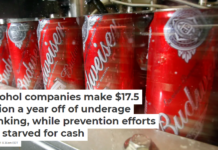 Alcohol companies make $17.5 billion a year off of underage drinking, while prevention efforts are starved for cash