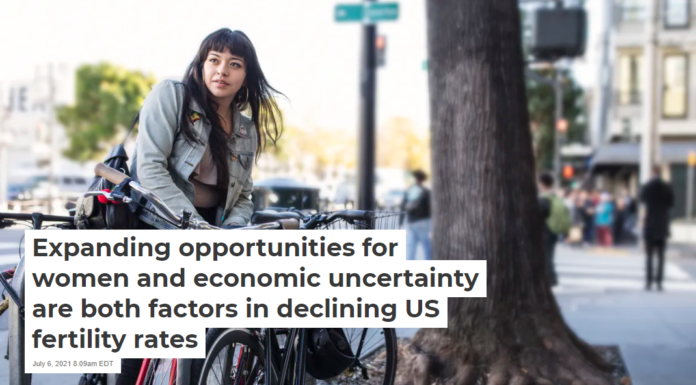 Expanding opportunities for women and economic uncertainty are both factors in declining US fertility rates