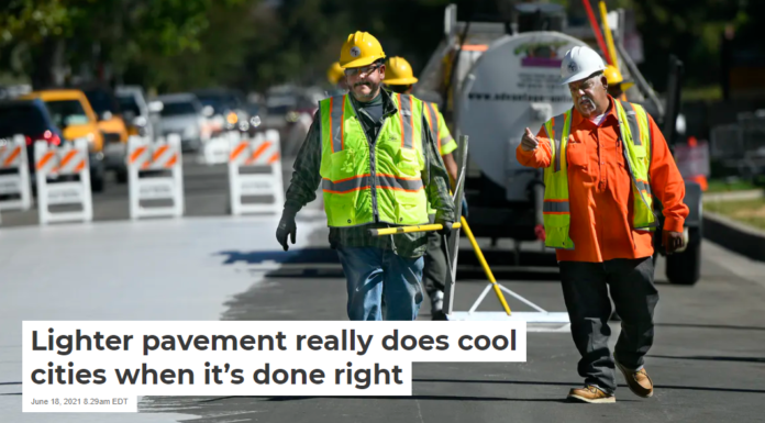 Lighter pavement really does cool cities when it’s done right