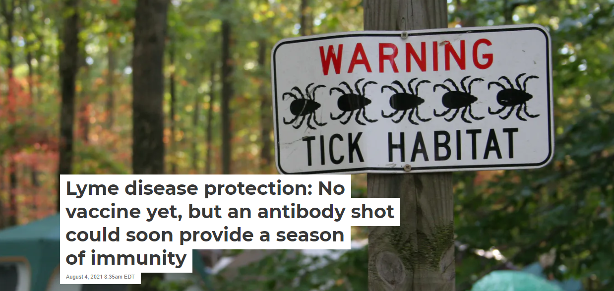 Lyme disease protection No vaccine yet, but an antibody shot could
