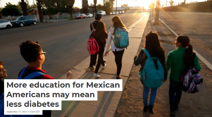 More education for Mexican Americans may mean less diabetes