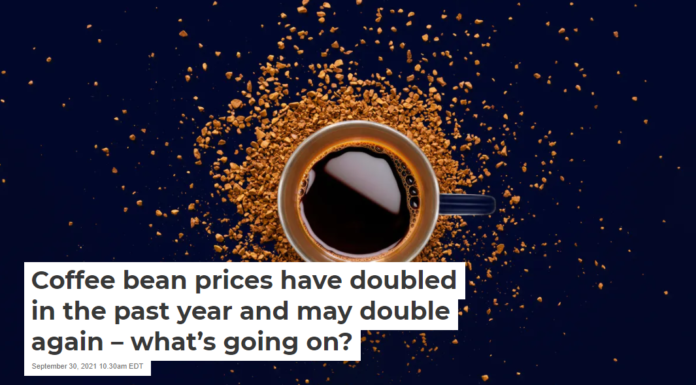 Coffee bean prices have doubled in the past year and may double again – what’s going on?