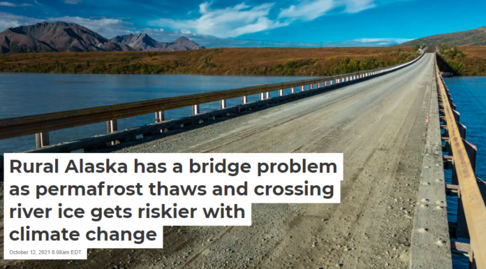 Rural Alaska has a bridge problem as permafrost thaws and crossing river ice gets riskier with climate change