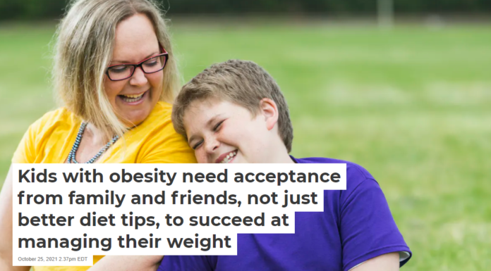 Kids with obesity need acceptance from family and friends, not just better diet tips, to succeed at managing their weight