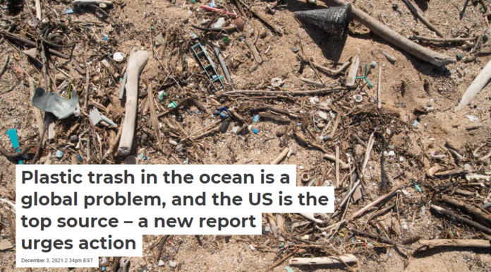 Plastic trash in the ocean is a global problem, and the US is the top source – a new report urges action