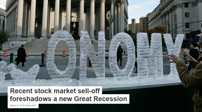Recent stock market sell-off foreshadows a new Great Recession