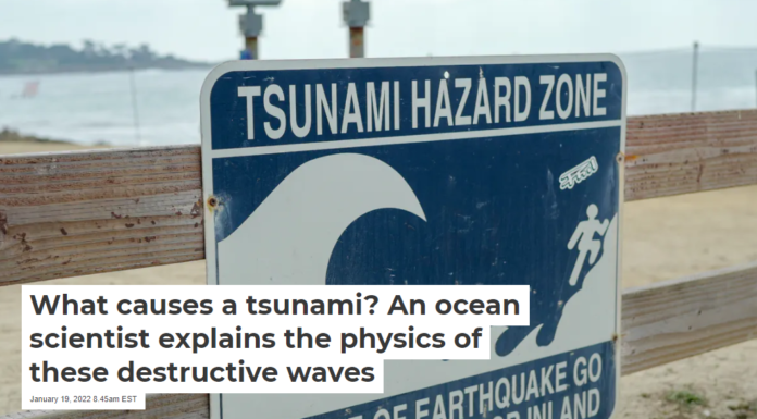 What causes a tsunami? An ocean scientist explains the physics of these destructive waves
