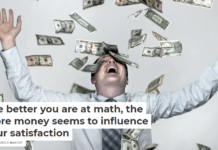 The better you are at math, the more money seems to influence your satisfaction