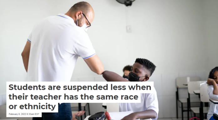 Students are suspended less when their teacher has the same race or ethnicity