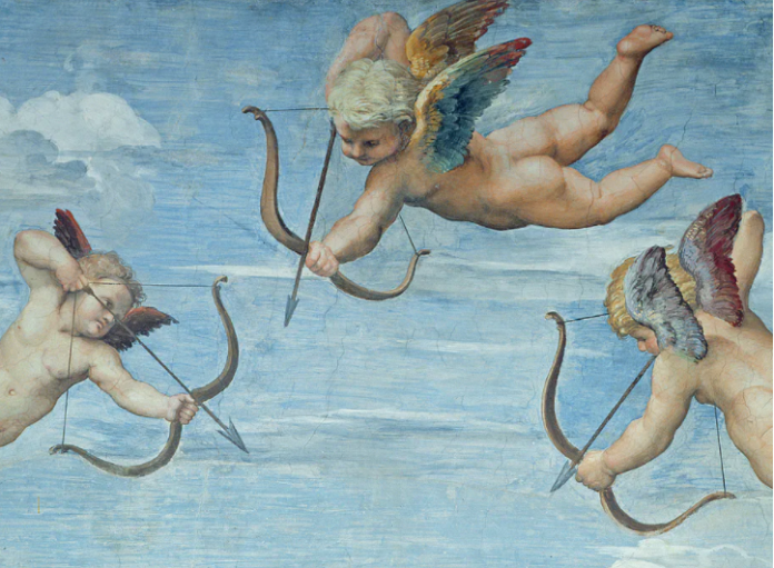 A part of the fresco “Triumph of Galatea,” created by Raphael around 1512 for the Villa Farnesina in Rome. Art Images via Getty Images