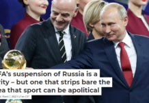 FIFA’s suspension of Russia is a rarity – but one that strips bare the idea that sport can be apolitical