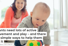 Infants need lots of active movement and play – and there are simple ways to help them get it
