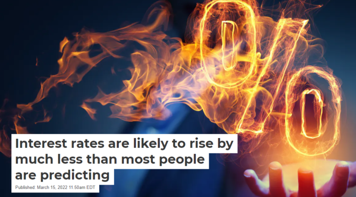 Interest rates are likely to rise by much less than most people are predicting