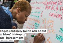 Colleges routinely fail to ask about new hires’ history of sexual harassment
