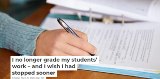 I no longer grade my students’ work – and I wish I had stopped sooner