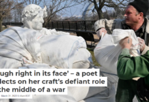 ‘Laugh right in its face’ – a poet reflects on her craft’s defiant role in the middle of a war