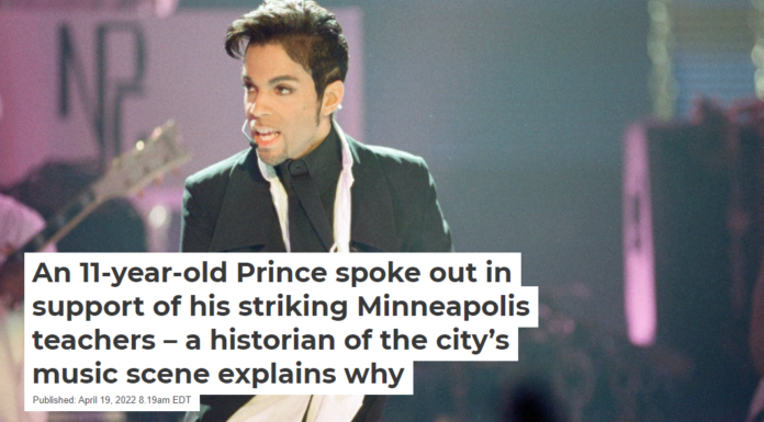An 11-year-old Prince spoke out in support of his striking Minneapolis teachers – a historian of the city’s music scene explains why