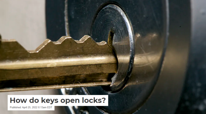 How do keys open locks?