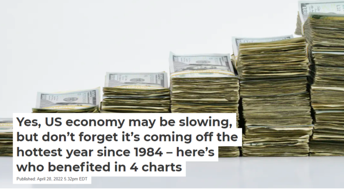 Yes, US economy may be slowing, but don’t forget it’s coming off the hottest year since 1984 – here’s who benefited in 4 charts