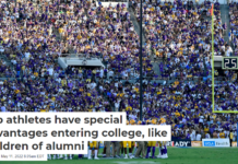 Top athletes have special advantages entering college, like children of alumni