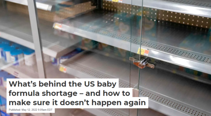 What’s behind the US baby formula shortage – and how to make sure it doesn’t happen again