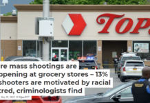 More mass shootings are happening at grocery stores – 13% of shooters are motivated by racial hatred, criminologists find