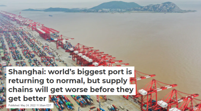 Shanghai: world’s biggest port is returning to normal, but supply chains will get worse before they get better