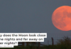 Why does the Moon look close some nights and far away on other nights?