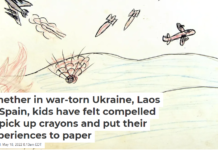 Whether in war-torn Ukraine, Laos or Spain, kids have felt compelled to pick up crayons and put their experiences to paper