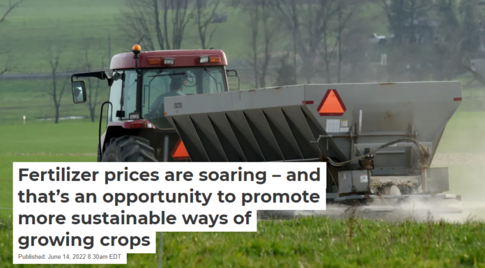 Fertilizer prices are soaring – and that’s an opportunity to promote more sustainable ways of growing crops