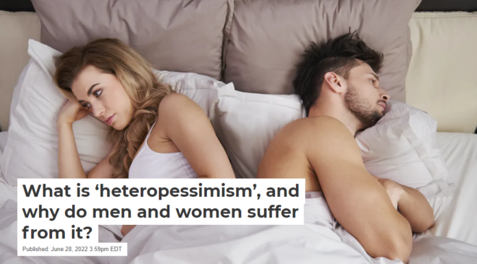 What is ‘heteropessimism’, and why do men and women suffer from it?