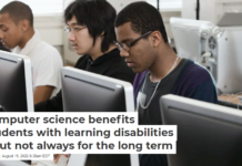 Computer science benefits students with learning disabilities – but not always for the long term