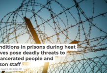 Conditions in prisons during heat waves pose deadly threats to incarcerated people and prison staff