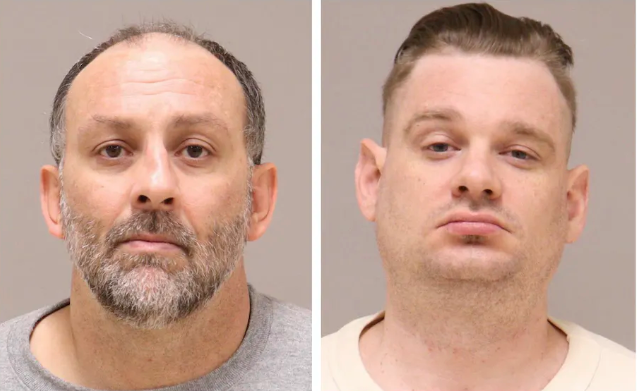 Barry Croft Jr., left, and Adam Fox were found guilty by a federal jury on charges related to a 2020 plot to kidnap Michigan Gov. Gretchen Witmer. Kent County Sheriff's Office via AP