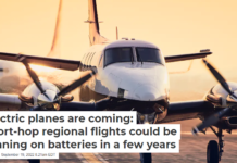 Electric planes are coming: Short-hop regional flights could be running on batteries in a few years