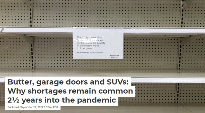 Butter, garage doors and SUVs: Why shortages remain common 2½ years into the pandemic