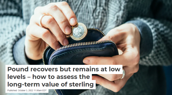 Pound recovers but remains at low levels – how to assess the long-term value of sterling