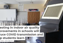 Investing in indoor air quality improvements in schools will reduce COVID transmission and help students learn