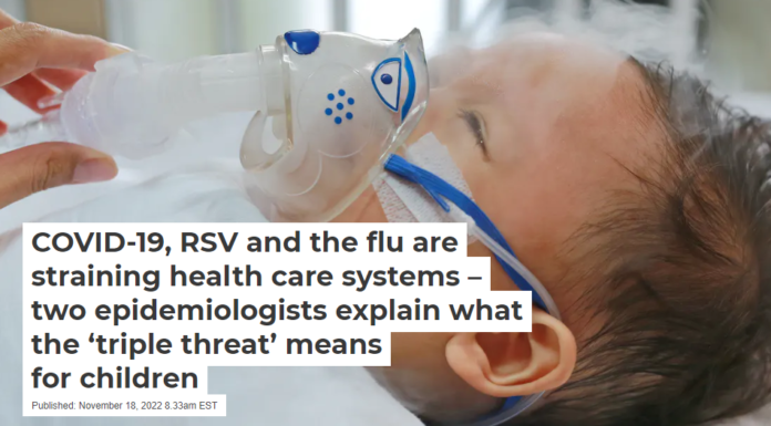 COVID-19, RSV and the flu are straining health care systems – two epidemiologists explain what the ‘triple threat’ means for children