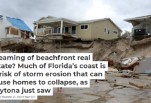 Dreaming of beachfront real estate? Much of Florida’s coast is at risk of storm erosion that can cause homes to collapse, as Daytona just saw