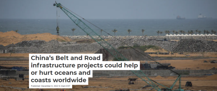 Construction in the Chinese-financed Port City complex in Colombo, Sri Lanka, Oct. 19, 2022. Pradeep Dambarage/NurPhoto via Getty Images