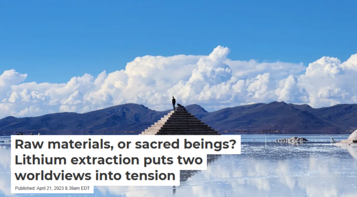 Raw materials, or sacred beings? Lithium extraction puts two worldviews into tension