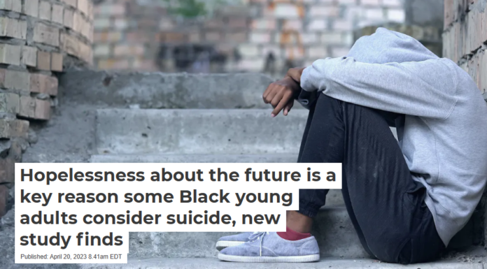 Hopelessness about the future is a key reason some Black young adults consider suicide, new study finds