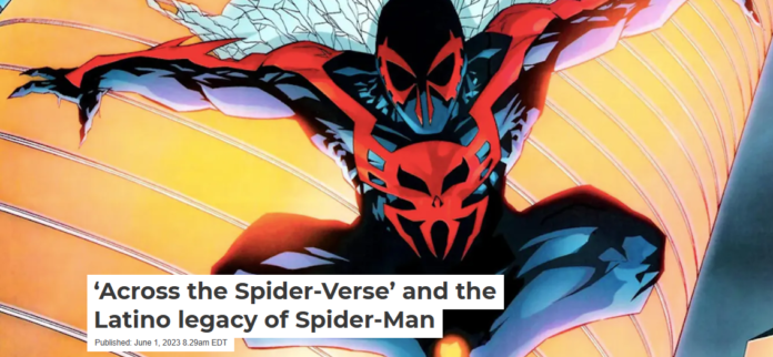 Spider-Man Miguel O’Hara, who first appeared in the 1992 comic series ‘Spider-Man 2099,’ was the first Latino superhero to assume a starring role. Marvel Database