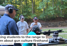 Taking students to the range to learn about gun culture firsthand