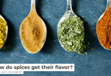 How do spices get their flavor?