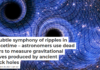 A subtle symphony of ripples in spacetime – astronomers use dead stars to measure gravitational waves produced by ancient black holes