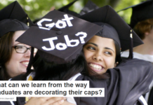 What can we learn from the way graduates are decorating their caps?