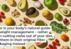 Fiber is your body’s natural guide to weight management – rather than cutting carbs out of your diet, eat them in their original fiber packaging instead